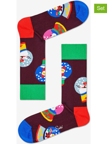 Happy Socks 2-delige set: sokken "Snow Globe" meerkleurig