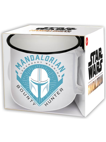 Star Wars Kop "Mandalorian" wit/turquoise - 400 ml