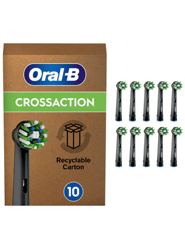 Oral-B 10-delige set: opzetborstels "Cross Action CleanMaximizer" zwart