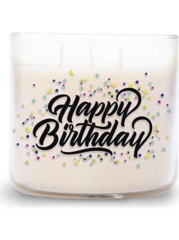 Colonial Candle Geurkaars "Happy Birthday" wit - 411 g