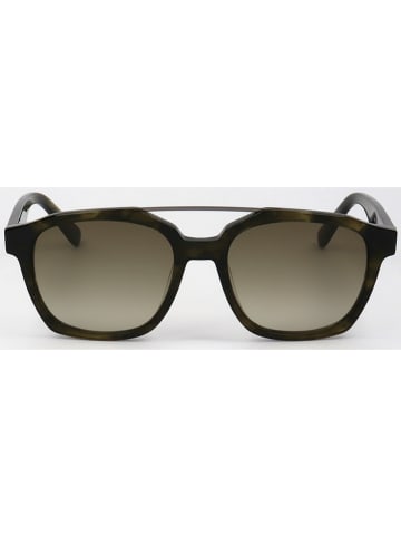 Karl Lagerfeld Męskie okulary przeciwsłoneczne w kolorze oliwkowo-jasnobrązowym