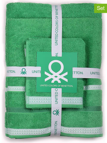 Benetton 3-delige badtextielset groen