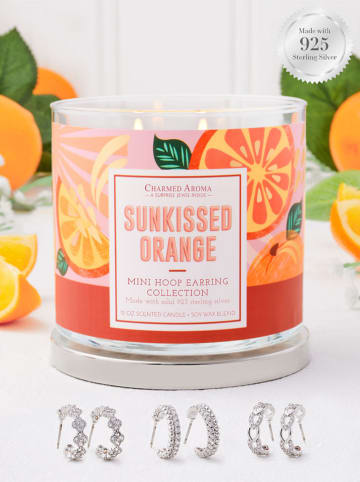 CHARMED AROMA Schmuck-Duftkerze "Sun-Kissed Orange" in Bunt - 340 g
