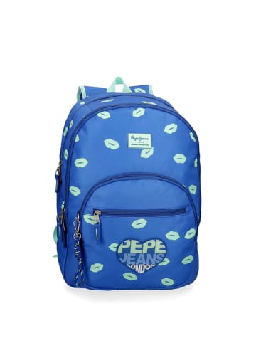 Pepe Jeans Plecak w kolorze niebieskim ze wzorem - (S)32 x (W)44 x (G)22 cm