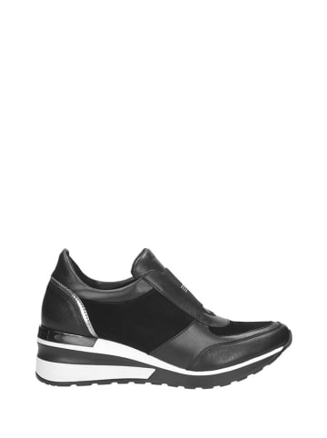 Wojas Skórzane sneakersy w kolorze czarno-białym