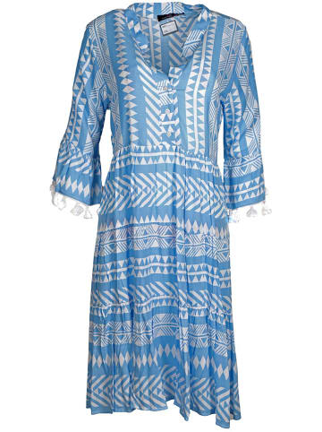 Zwillingsherz Sukienka "Indira" w kolorze błękitno-białym