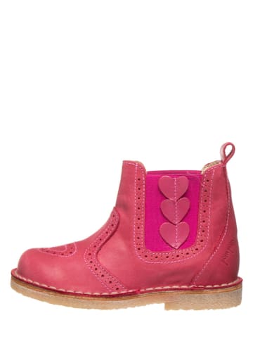 POM POM Leder-Chelsea-Boots in Pink