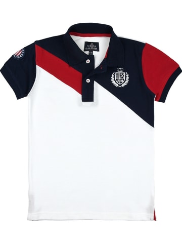 POLO CLUB St. MARTIN Koszulka polo w kolorze czerwono-granatowo-białym