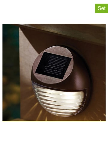 Lumijardin Lampy solarne LED (2 szt.) w kolorze brązowym - Ø 11 cm