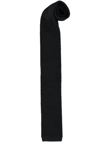 Strellson Wełniany krawat w kolorze czarnym