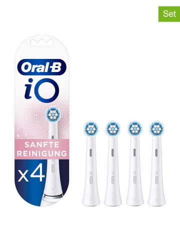 Oral-B 4er-Set: Ersatz-Bürstenköpfe "Oral-B iO - Sensitive" in Weiß