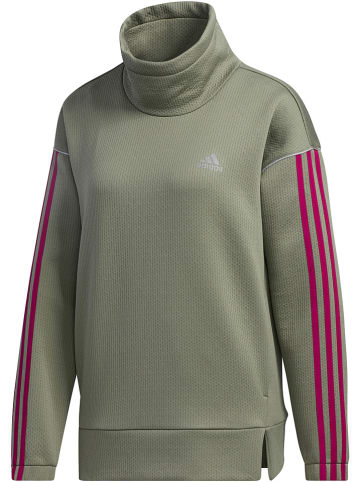 Adidas Sweter sportowy "Intuitive Warmth" w kolorze khaki