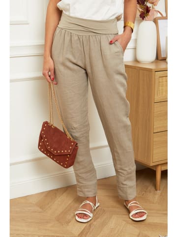 Rodier Lin Linnen broek "Provence" taupe