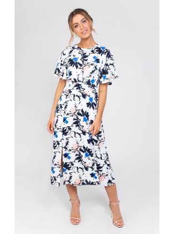 Zibi London Sukienka w kolorze biało-niebieskim ze wzorem