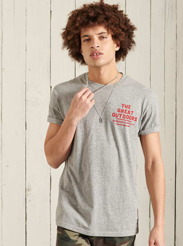 Superdry T-shirt "Heritage" w kolorze szarym