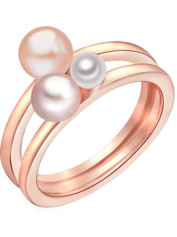 Nova Pearls Copenhagen Pozłacany pierścionek z perłami
