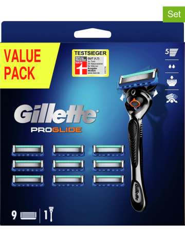 Gillette 10tlg. Rasierer-Set "ProGlide" in Schwarz