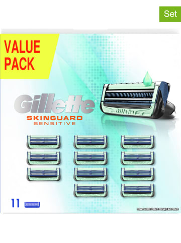 Gillette 11-delige set: scheerlemmeten "SkinGuard Sensitive" groen/blauw