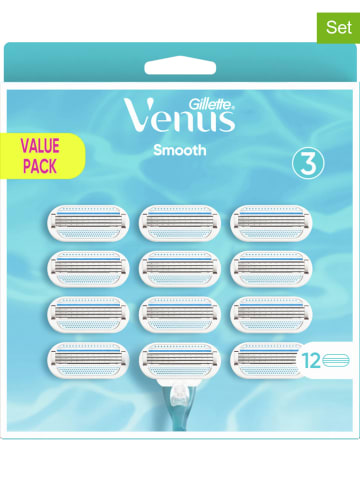 Gillette Venus 12-delige set: scheerlemmeten "Venus Smooth" blauw