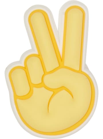 Crocs Przypinka "Peace Hand Sign" w kolorze żółtym na buty