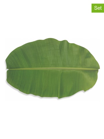 Villa d´Este Podkładki stołowe (6 szt.) "Banana Leaf" w kolorze zielonym - 47 x 30 cm