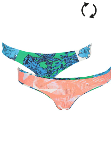 Maaji Omkeerbare bikinislip "Spectacle Sublime" blauw/oranje