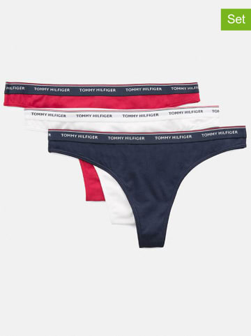 Tommy Hilfiger Underwear 3-delige set: strings donkerblauw/wit/rood
