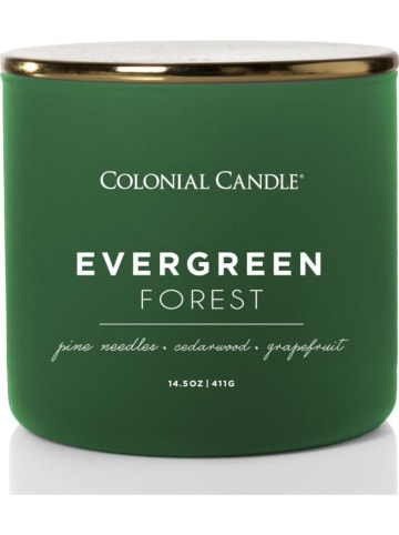 Colonial Candle Geurkaars "Evergreen Forest" donkergroen - 411 g