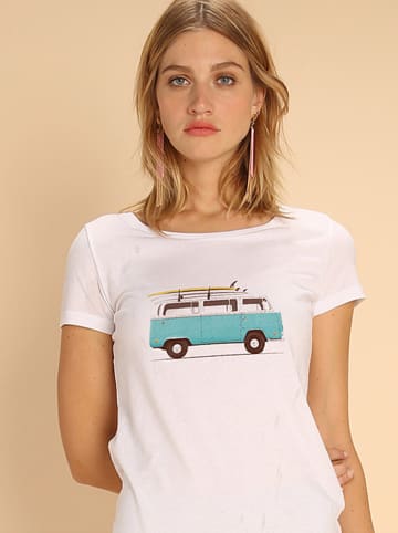 WOOOP Koszulka "Blue Van" w kolorze białym