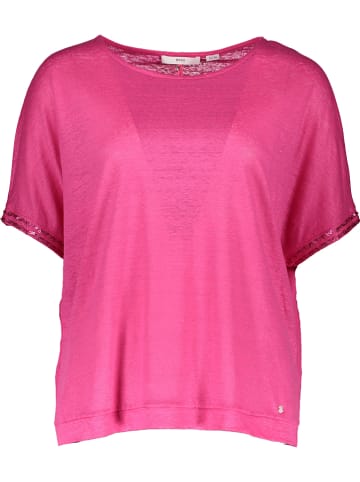 BRAX Lniana koszulka "Rachel" w kolorze różowym