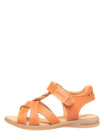 KAVAT Leren sandalen oranje