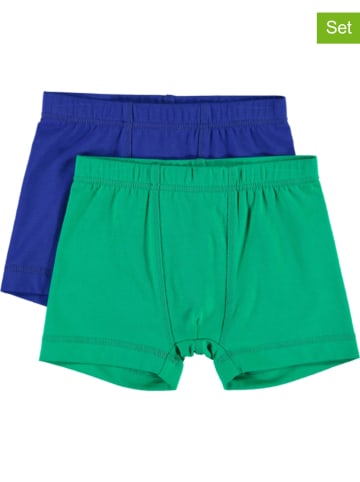 Lamino 2-delige set: boxershorts blauw/groen