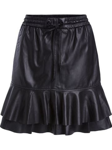 Set Skórzana spódnica w kolorze czarnym