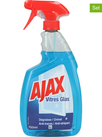 Ajax 6er-Set: Glasreiniger "Triple Action" 6 x 750 ml