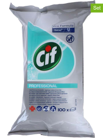 Cif 6er-Set: Reinigungstücher "Professional Pro Formula", 6 x 100 Stück (6 x 56 g)
