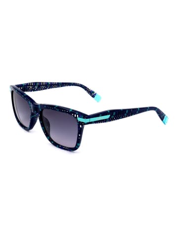 Furla Damskie okulary przeciwsłoneczne w kolorze niebieskim ze wzorem