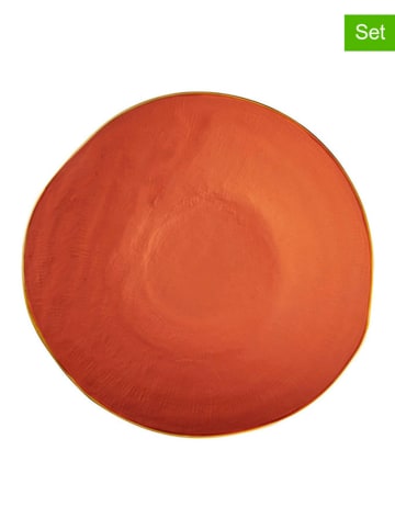 Novita Talerz (2 szt.) w kolorze pomarańczowym - (W)4 x Ø 28 cm