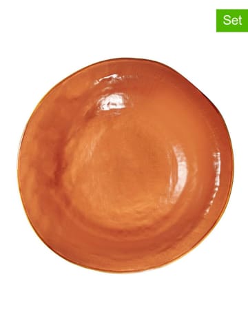Novita Talerz (2 szt.) w kolorze pomarańczowym - (W)6 x Ø 24 cm