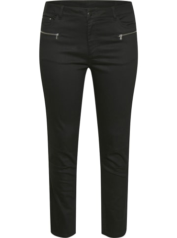 KAFFE curve Spodnie "Mannny" w kolorze czarnym