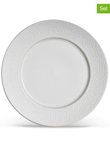 Laguiole Talerze obiadowe (6 szt.) "Emilie" w kolorze białym - Ø 27 cm