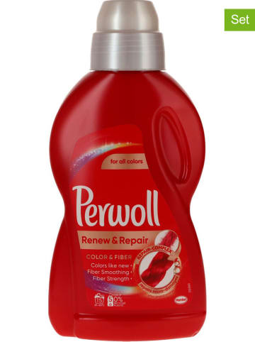 Perwoll 4er-Set: Flüssigwaschmittel "Renew & Repair - Color & Fiber", 4x 900 ml
