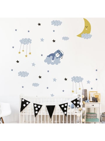 Ambiance Wandsticker "Teddy bear and the night stars"
