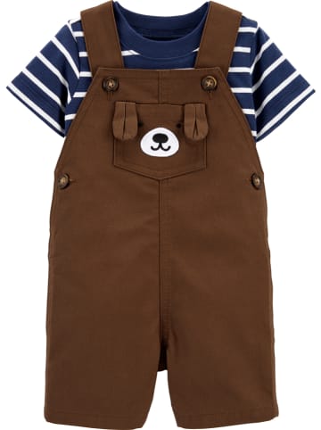 Carter's 2-delige outfit bruin/donkerblauw