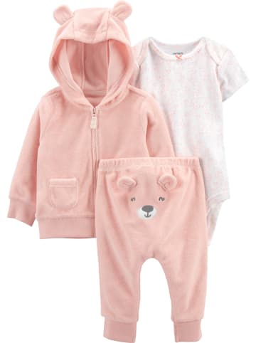 Carter's 3-delige outfit lichtroze/wit