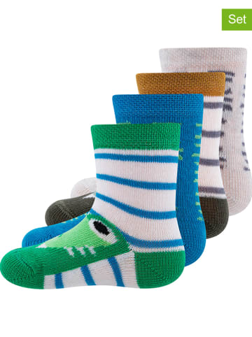 Ewers 4-delige set: sokken "Krokodil" meerkleurig