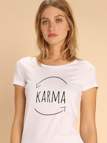 WOOOP Shirt "Karma" in Weiß