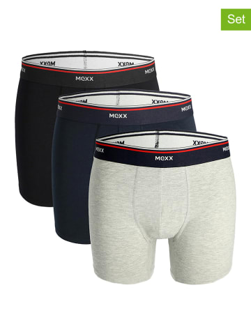 Mexx 3-delige set: boxershorts zwart/donkerblauw/grijs
