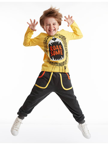 Deno Kids 2-częściowy zestaw "Roar Lion" w kolorze żółto-antracytowym