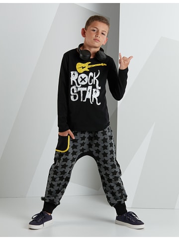 Deno Kids 2-częściowy zestaw "Star Rock" w kolorze szaro-czarnym