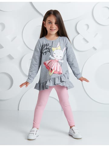 Deno Kids 2tlg. Outfit "Magic Girl" in Grau/ Rosa